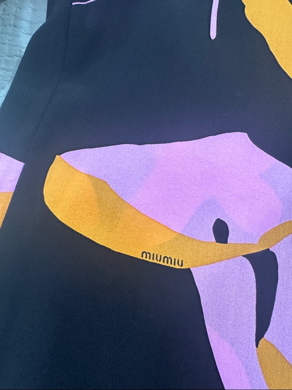 Miu Miu Calle Print Silk Dress - Picture 7 of 9